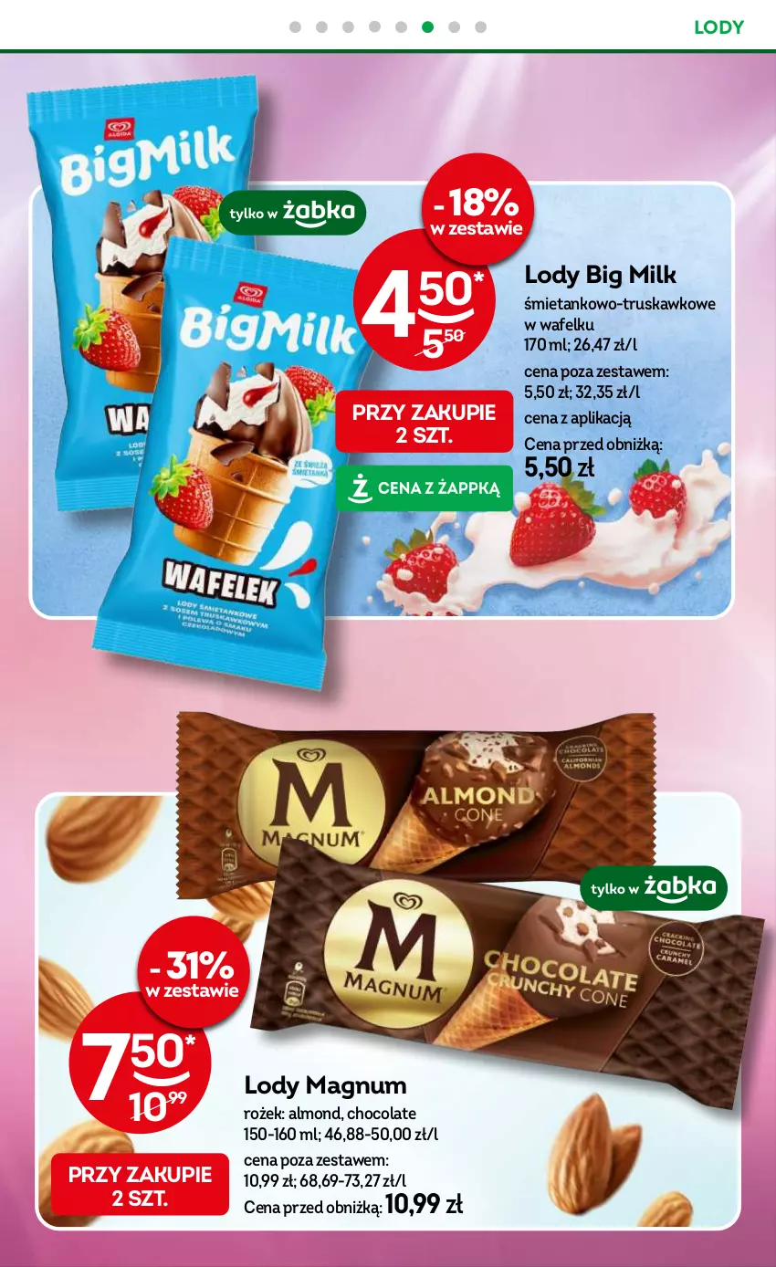 Gazetka promocyjna Żabka - ważna 10.09 do 23.09.2025 - strona 49 - produkty: Big Milk, Lody
