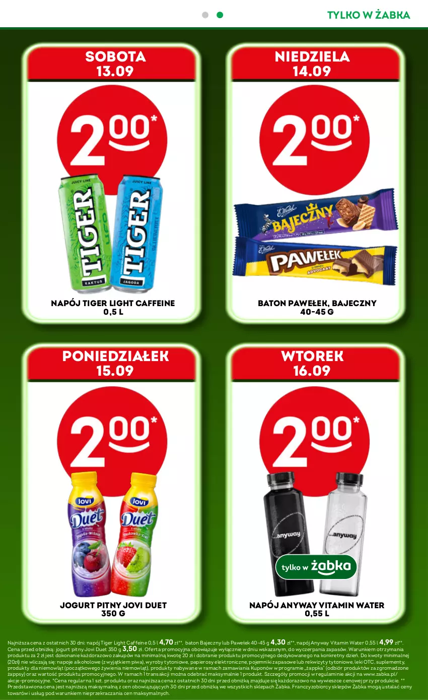 Gazetka promocyjna Żabka - ważna 10.09 do 23.09.2025 - strona 5 - produkty: Baton, Gra, Jogurt, Jogurt pitny, Kret, Napój, Napoje, Papier, Piwa, Pojemnik, Rama, Tiger, Tran
