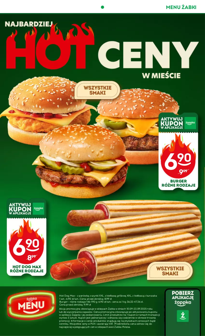 Gazetka promocyjna Żabka - ważna 10.09 do 23.09.2025 - strona 66 - produkty: Burger, Grill, Hot dog, Kurczak, Rama, Tran