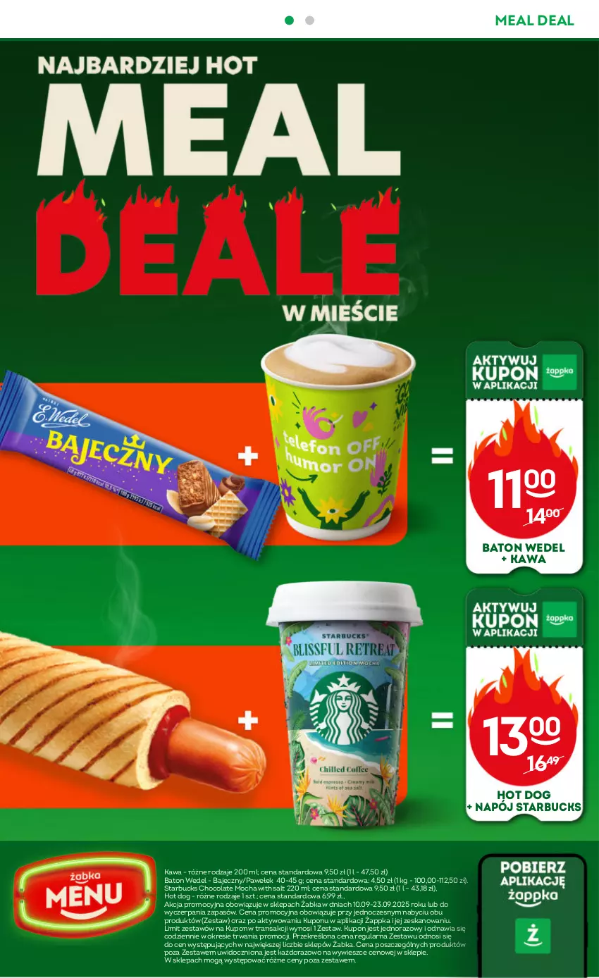 Gazetka promocyjna Żabka - ważna 10.09 do 23.09.2025 - strona 68 - produkty: Baton, Hot dog, Kawa, Napój, Tran
