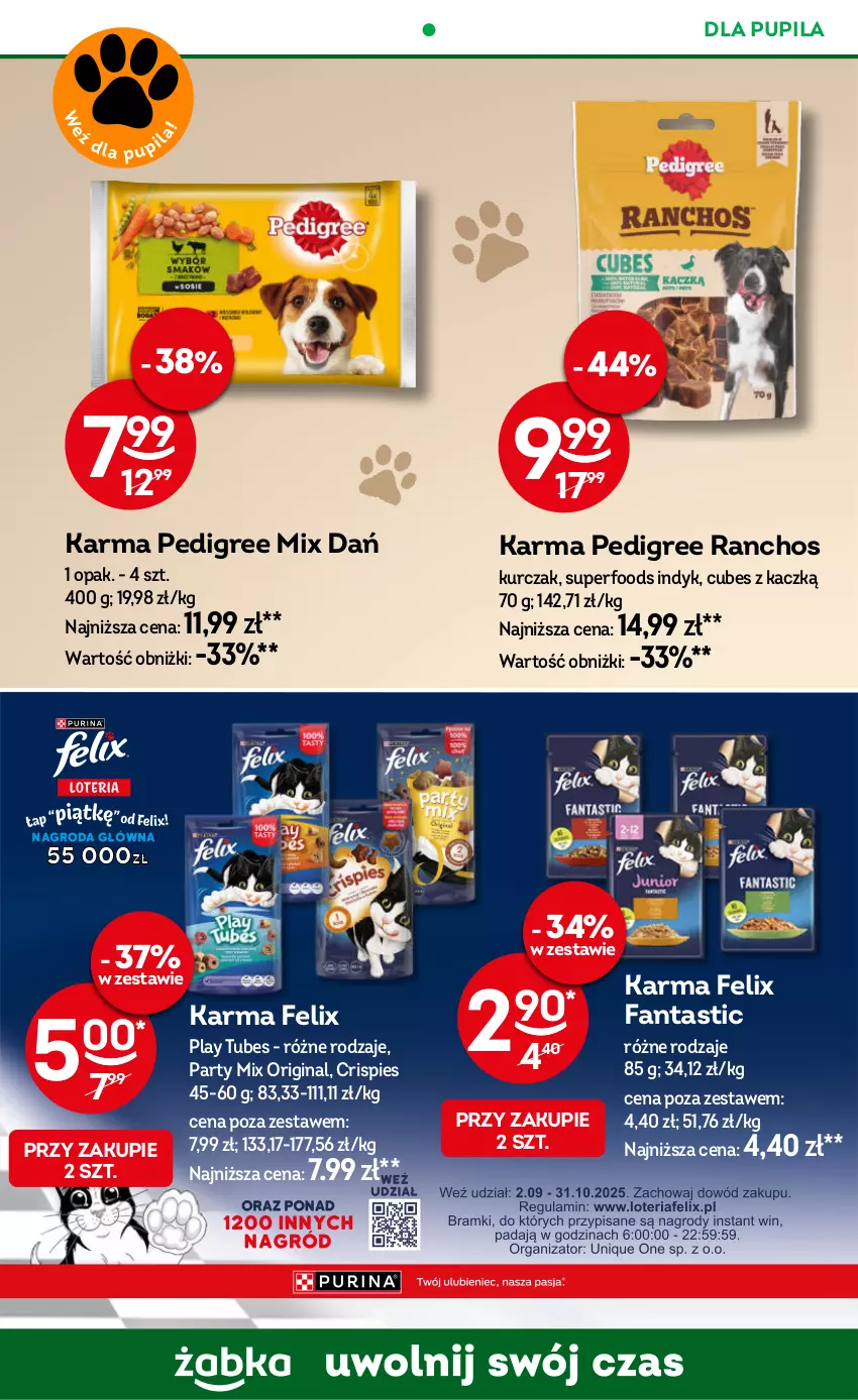 Gazetka promocyjna Żabka - ważna 10.09 do 23.09.2025 - strona 76 - produkty: Fa, Fanta, Felix, Gin, Kurczak, Pedigree