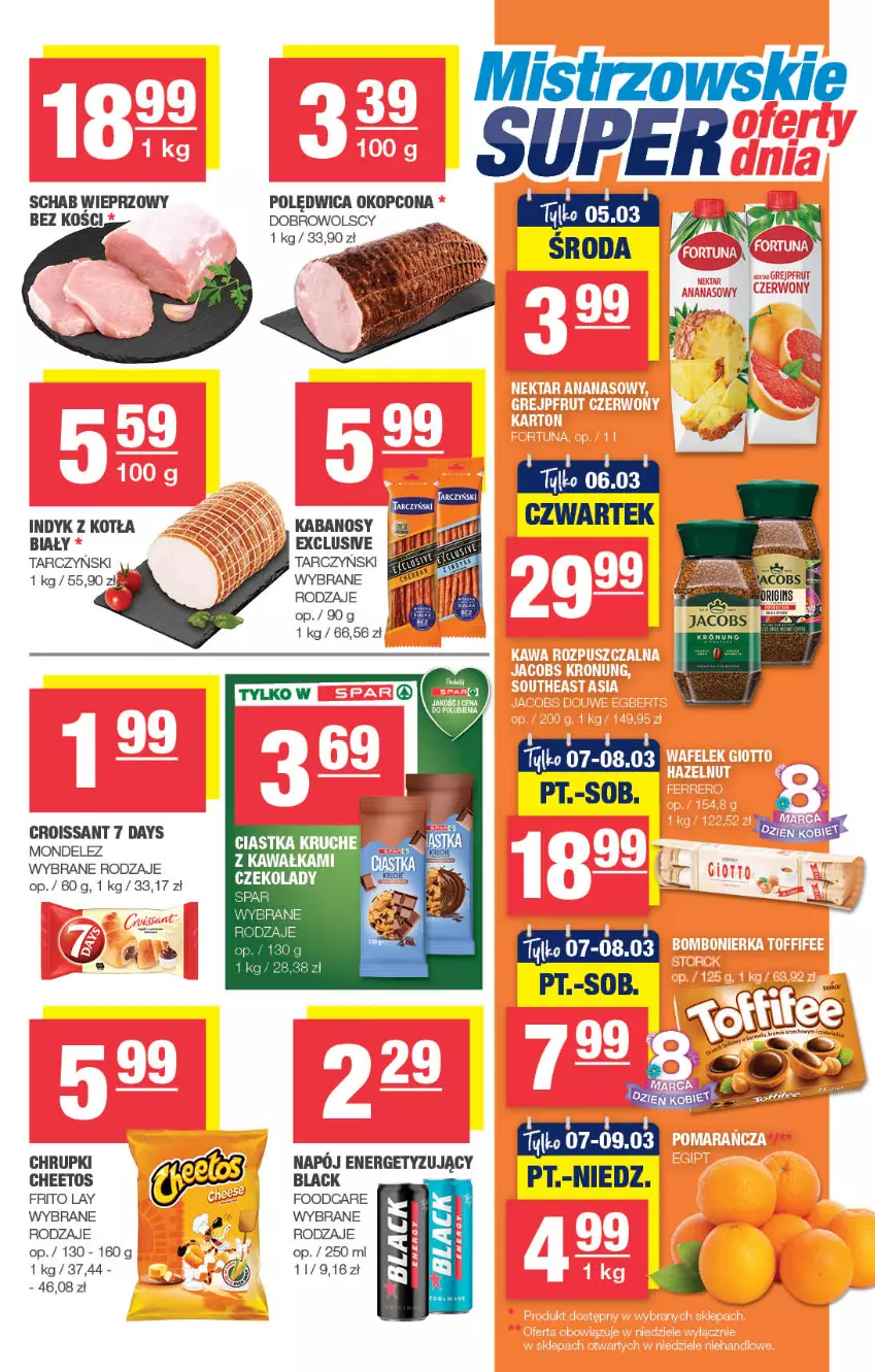 Gazetka promocyjna Spar - Spar-Mini - ważna 23.02 do 05.03.2025 - strona 3 - produkty: 7 Days, Cheetos, Chrupki, Croissant, Kabanos, Lack, Napój, Polędwica, Schab wieprzowy, Tarczyński