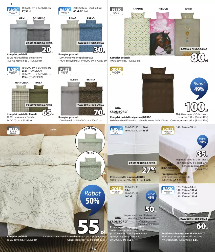 Gazetka promocyjna Jysk - Oferta tygodnia - ważna 29.07 do 16.08.2026 - strona 15 - produkty: Bell, Bella, Brit, Komplet pościeli, Materac, Materac sprężynowy, Narożnik, Por, Pościel, Prześcieradło, Sok, Tera, Wełna