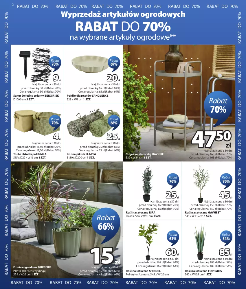 Gazetka promocyjna Jysk - Oferta tygodnia - ważna 29.07 do 16.08.2026 - strona 3 - produkty: Cement, Koc, Roślina sztuczna, Stojak, Top, Torba
