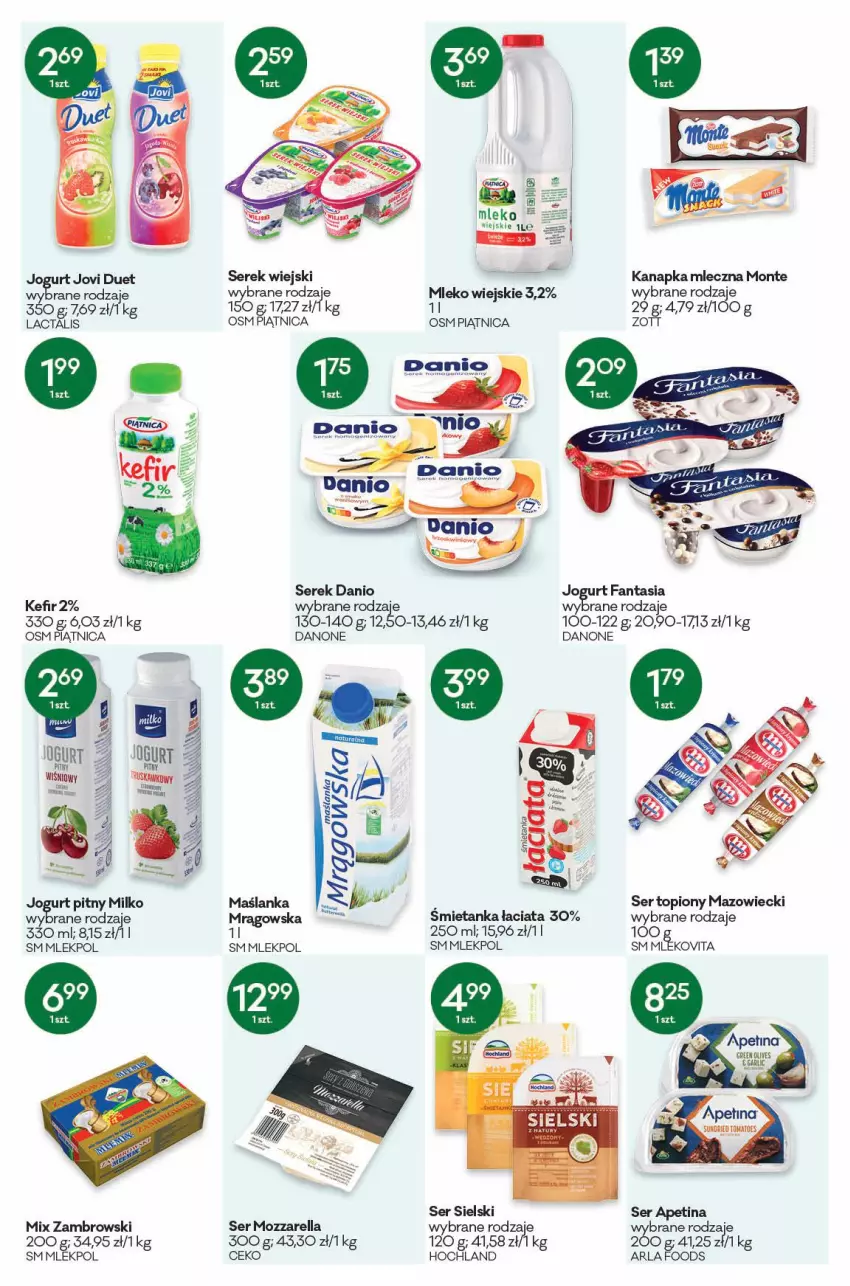 Gazetka promocyjna Groszek - ważna 23.06 do 05.07.2022 - strona 5 - produkty: Danio, Danone, Fa, Fanta, Hochland, Jogurt, Jogurt pitny, Kefir, Maślanka, Mleko, Mlekovita, Monte, Mozzarella, Piątnica, Rum, Ser, Ser topiony, Serek, Serek wiejski, Top