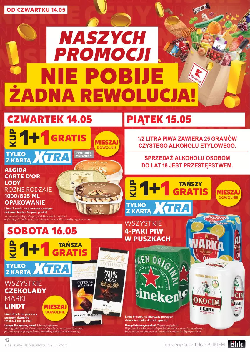Gazetka promocyjna Kaufland - Gazetka tygodnia - ważna 14.05 do 20.05.2026 - strona 12 - produkty: Algida, Gra, LG, Lindt, Lody, Piwa, Por, Tera, Waga