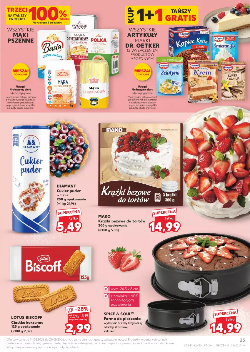 Gazetka promocyjna Kaufland - Gazetka tygodnia - ważna 14.05 do 20.05.2026 - strona 23 - produkty: Ciastka, Cukier, Cukier puder, Diamant, Dr. Oetker, Forma do pieczenia, Gra, Piec, Por, Puder, Waga