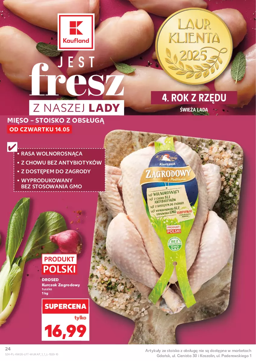 Gazetka promocyjna Kaufland - Gazetka tygodnia - ważna 14.05 do 20.05.2026 - strona 24 - produkty: Kosz, Kurczak, Mięso, Szal, Tusz