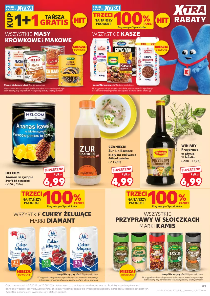 Gazetka promocyjna Kaufland - Gazetka tygodnia - ważna 14.05 do 20.05.2026 - strona 41 - produkty: Ananas, Diamant, Gra, HELCOM, Kamis, Por, Przyprawa w płynie, Przyprawy, Syrop, Waga, Winiary