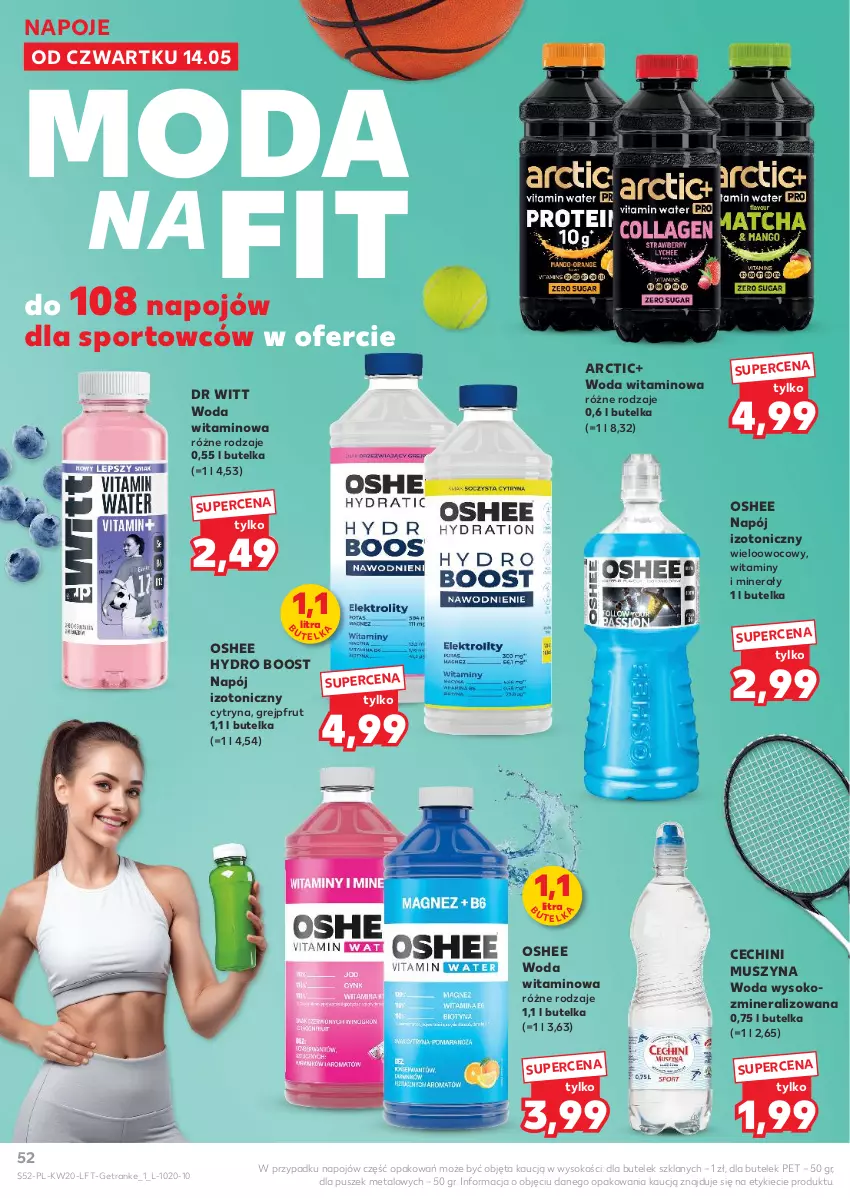 Gazetka promocyjna Kaufland - Gazetka tygodnia - ważna 14.05 do 20.05.2026 - strona 52 - produkty: Grejpfrut, Moda, Mus, Napój, Napój izotoniczny, Napoje, Oshee, Por, Sok, Sport, Szyna, Tran, Woda