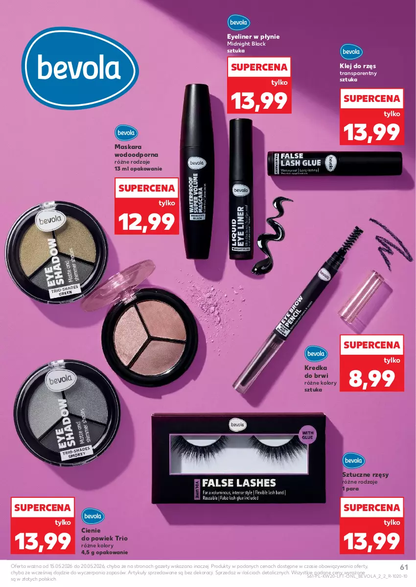 Gazetka promocyjna Kaufland - Gazetka tygodnia - ważna 14.05 do 20.05.2026 - strona 61 - produkty: Klej, Kredka, Kredka do brwi, Lack, Maska, Maskara, Por, Sztuczne rzęsy, Tran