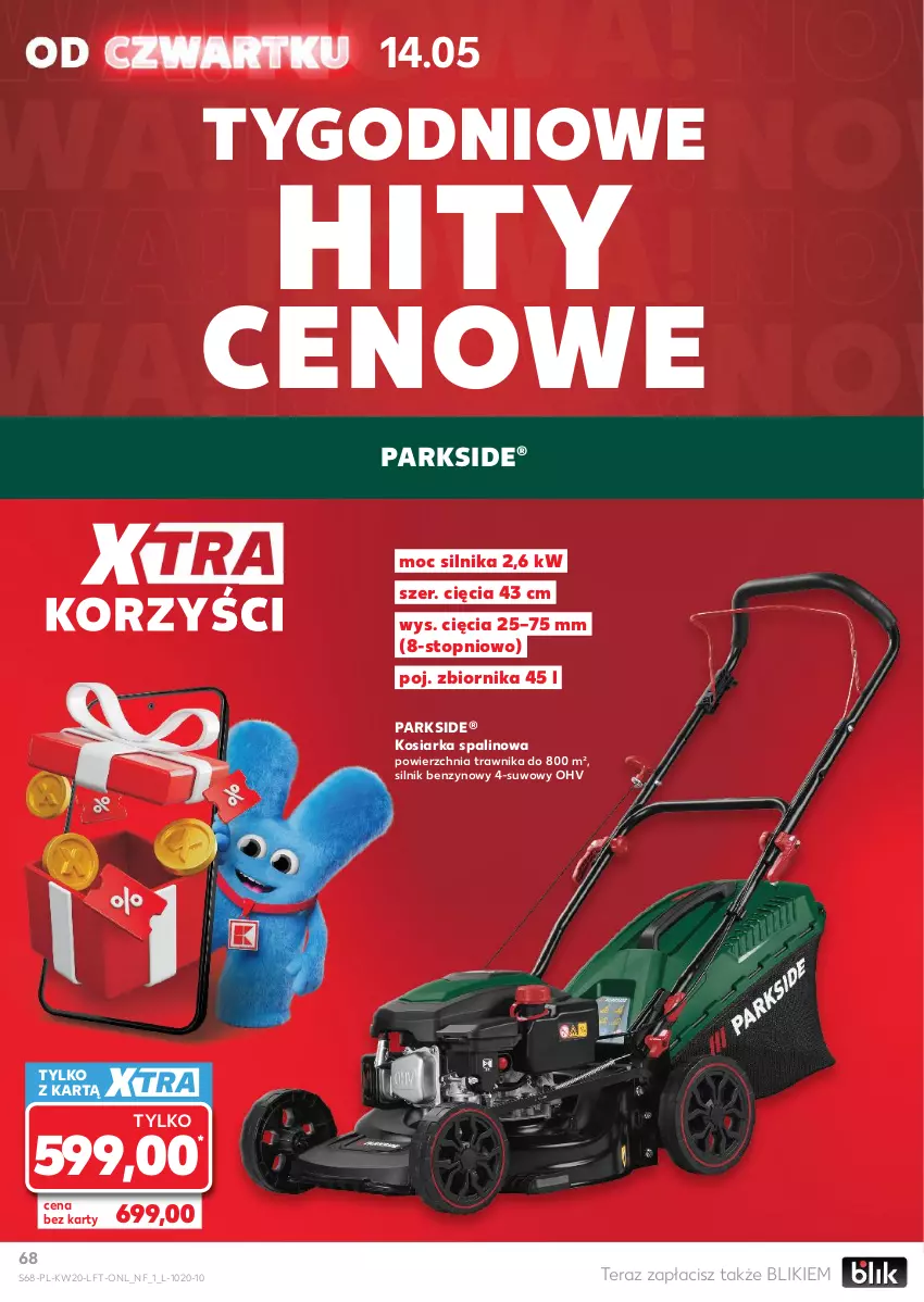 Gazetka promocyjna Kaufland - Gazetka tygodnia - ważna 14.05 do 20.05.2026 - strona 68 - produkty: Kosiarka, Parkside, Tera, Top