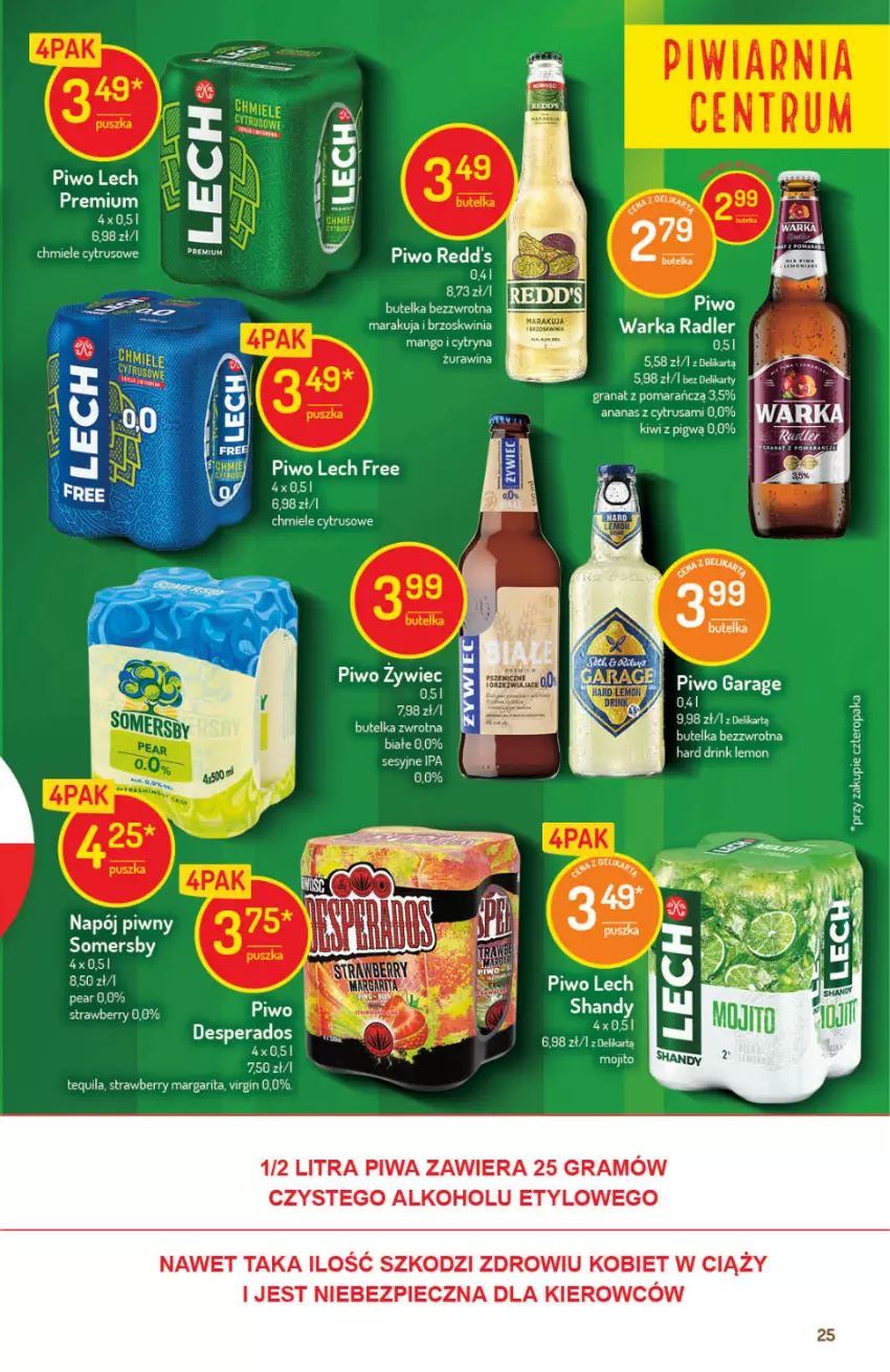 Gazetka promocyjna Delikatesy Centrum - Gazetka Delikatesy Centrum - ważna 06.05 do 12.05.2021 - strona 25 - produkty: Gin, Gra, Kiwi, Napój, Piec, Piwa, Piwo, Radler, Tequila, Warka