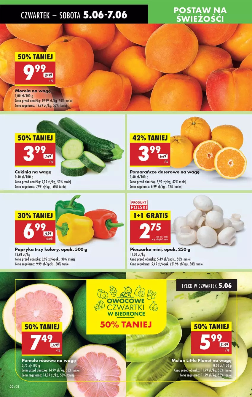 Gazetka promocyjna Biedronka - Od Czwartku - ważna 05.06 do 11.06.2025 - strona 24 - produkty: Deser, Gra, Morela, Papryka, Pomarańcze, Pomelo, Ser