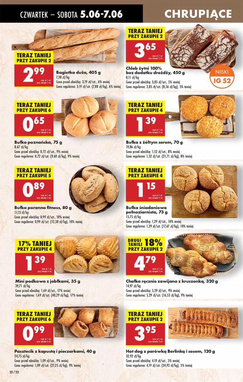 Gazetka promocyjna Biedronka - Od Czwartku - ważna 05.06 do 11.06.2025 - strona 26 - produkty: Bagietka, Bułka, Chleb, Danio, Hot dog, Kapustą, Piec, Pieczarka, Por, Ser, Sos, Tera