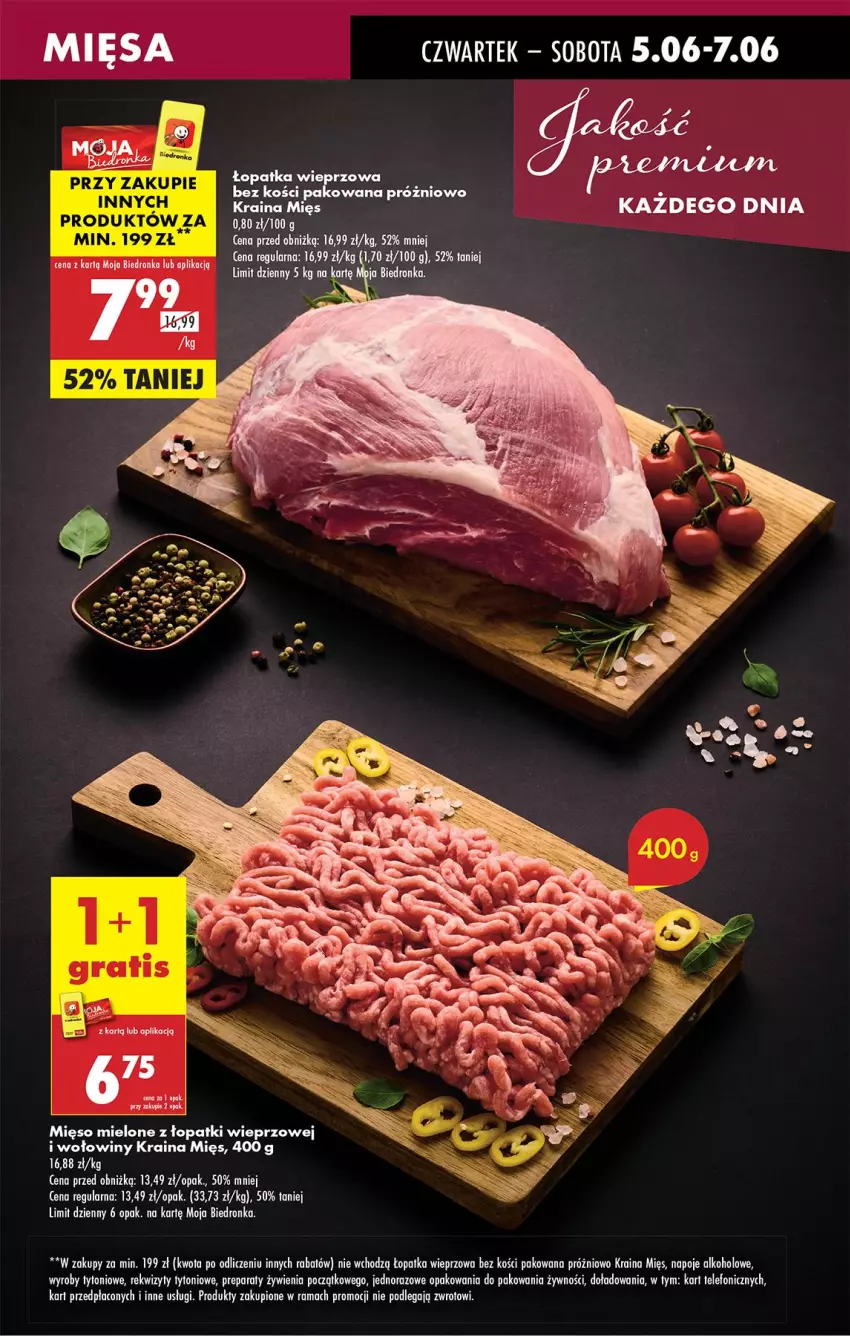 Gazetka promocyjna Biedronka - Od Czwartku - ważna 05.06 do 11.06.2025 - strona 29 - produkty: Mięso, Mięso mielone, Mięso mielone z łopatki wieprzowej, Napoje, Rama, Telefon