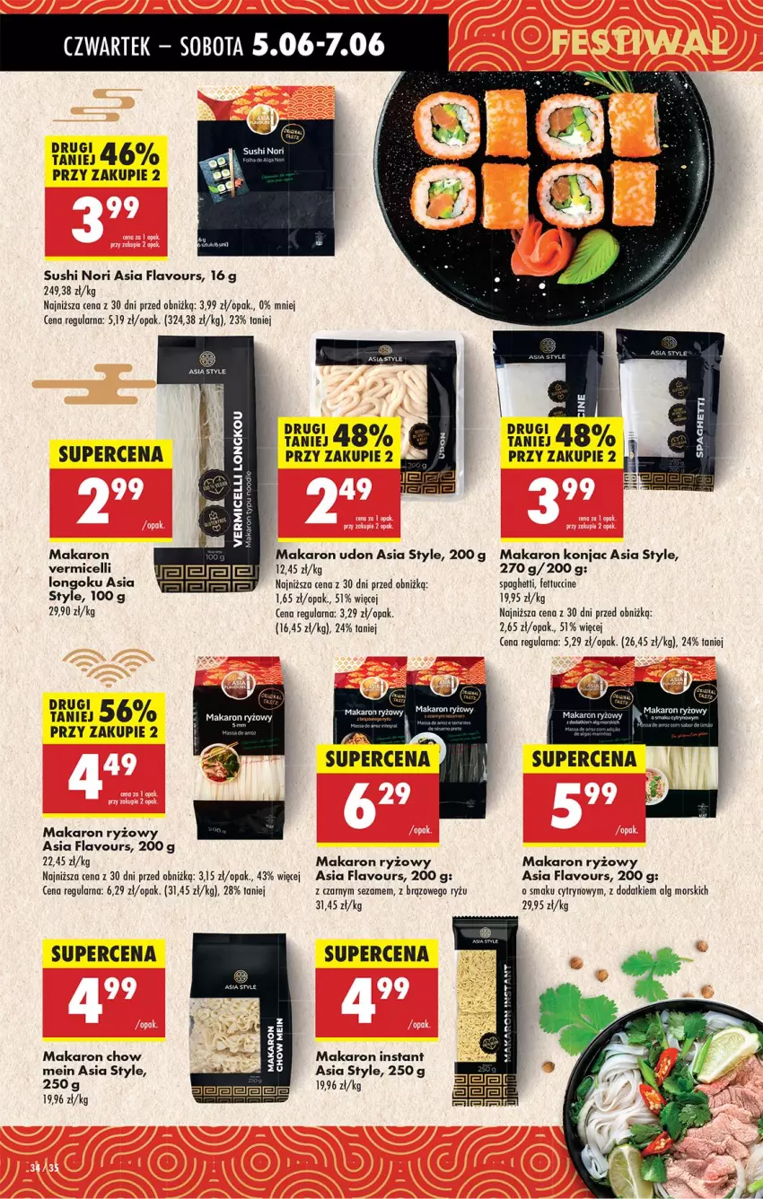 Gazetka promocyjna Biedronka - Od Czwartku - ważna 05.06 do 11.06.2025 - strona 40 - produkty: Kasia, LG, Makaron, Makaron ryżowy, Ryż, Sezam, STP, Sushi