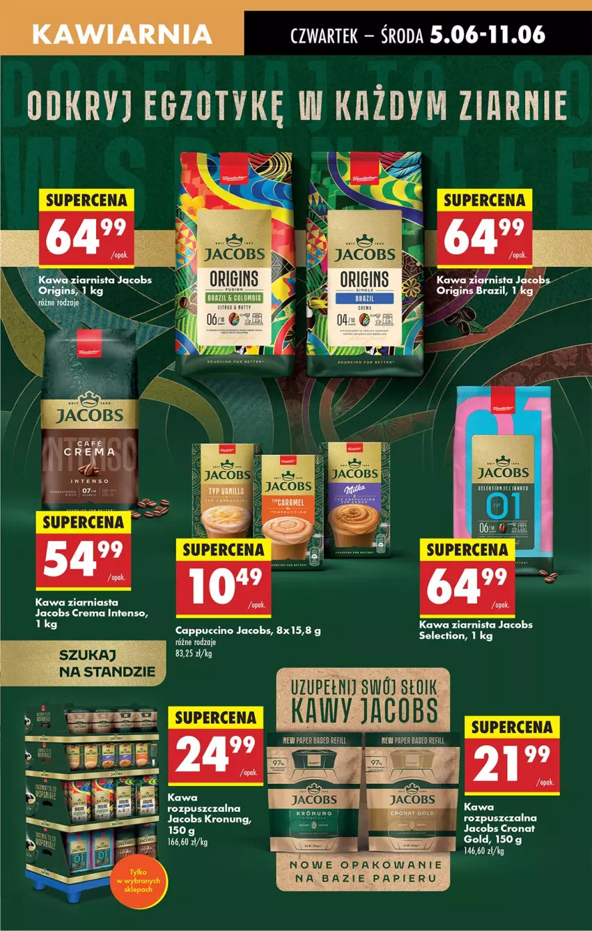 Gazetka promocyjna Biedronka - Od Czwartku - ważna 05.06 do 11.06.2025 - strona 51 - produkty: Cappuccino, Fa, Jacobs, Kawa, Kawa rozpuszczalna, Kawa ziarnista, Papier