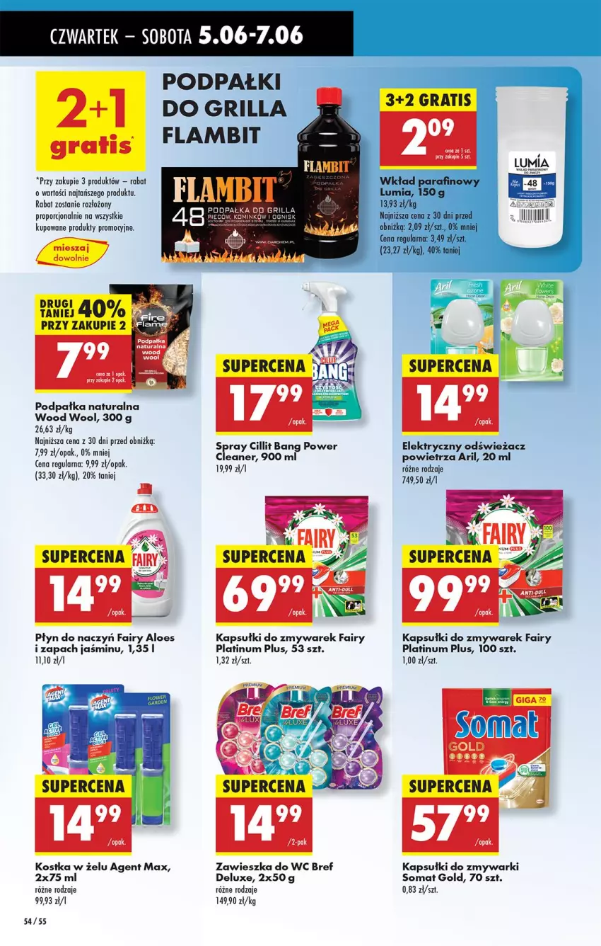 Gazetka promocyjna Biedronka - Od Czwartku - ważna 05.06 do 11.06.2025 - strona 62 - produkty: Bref, Cillit Bang, Fa, Fairy, Gra, Grill, Por, Somat, Somat gold, Zawieszka do wc, Zmywarki