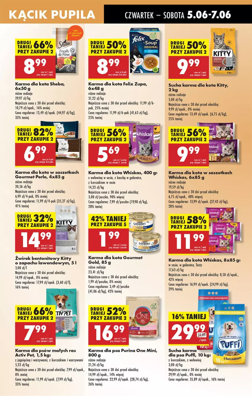Gazetka promocyjna Biedronka - Od Czwartku - ważna 05.06 do 11.06.2025 - strona 63 - produkty: BIC, Fa, Felix, Gala, Gourmet Gold, Kurczak, Puf, Pur, Purina, Sheba, Sos, Sucha karma, Warzywa, Whiskas, Zupa