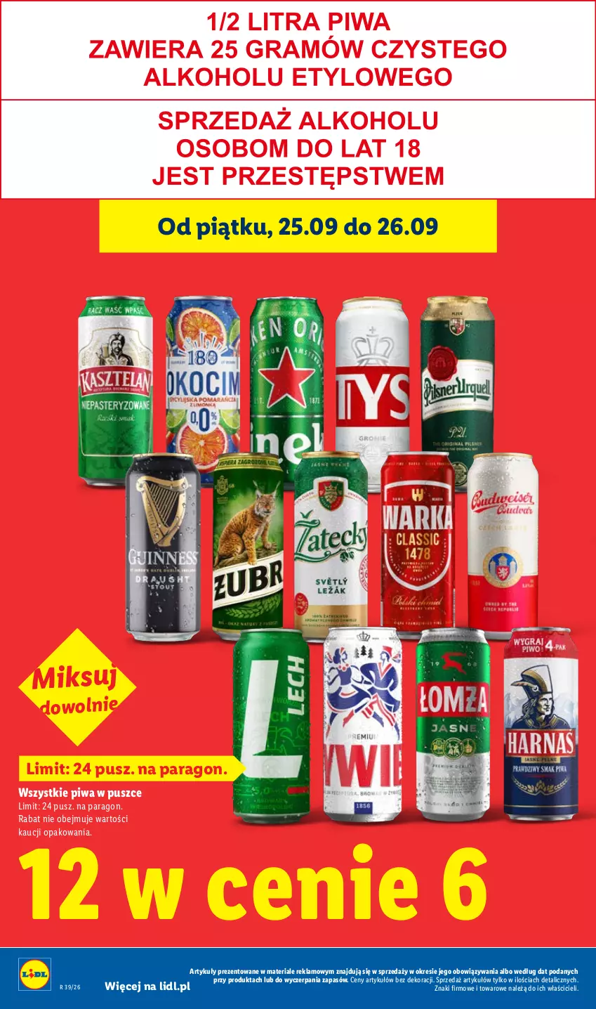 Gazetka promocyjna Lidl - Gazetka ważna od 24.09 do 26.09 - ważna 24.09 do 26.09.2026 - strona 18 - produkty: Piwa
