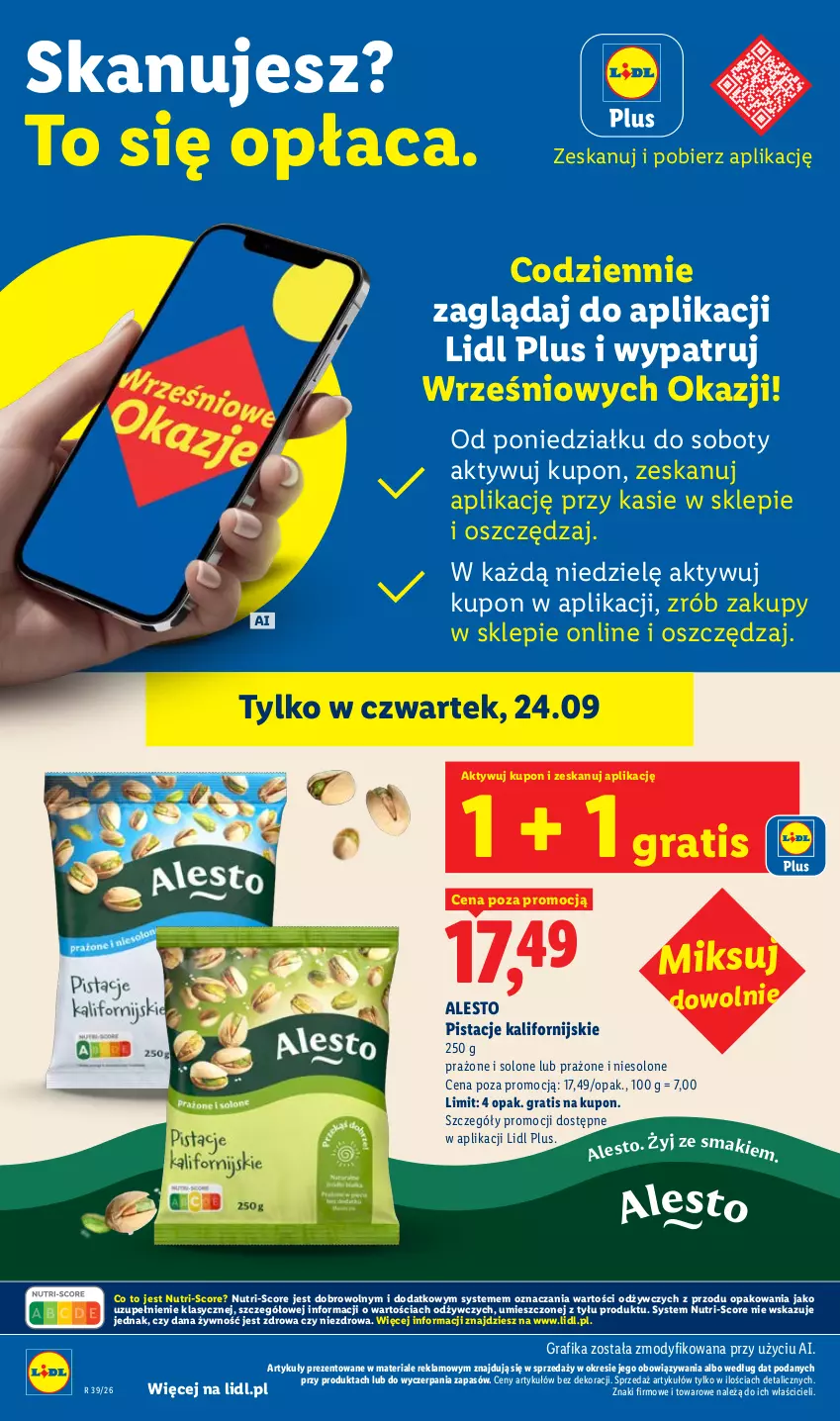 Gazetka promocyjna Lidl - Gazetka ważna od 24.09 do 26.09 - ważna 24.09 do 26.09.2026 - strona 20 - produkty: Gra, Grafika, Pistacje