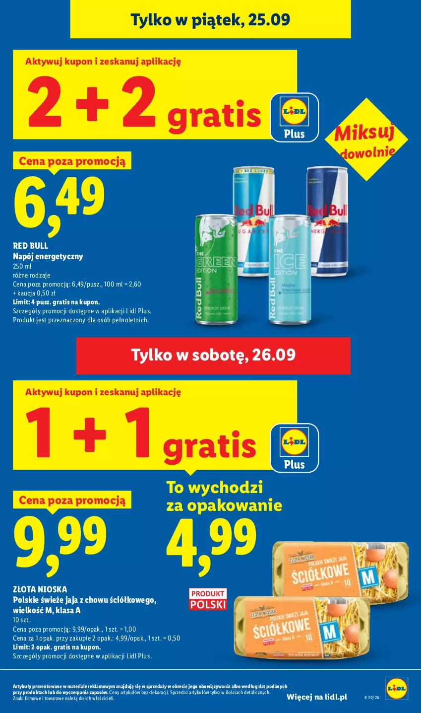 Gazetka promocyjna Lidl - Gazetka ważna od 24.09 do 26.09 - ważna 24.09 do 26.09.2026 - strona 21 - produkty: Gra, Jaja, Napój, Napój energetyczny, Red Bull