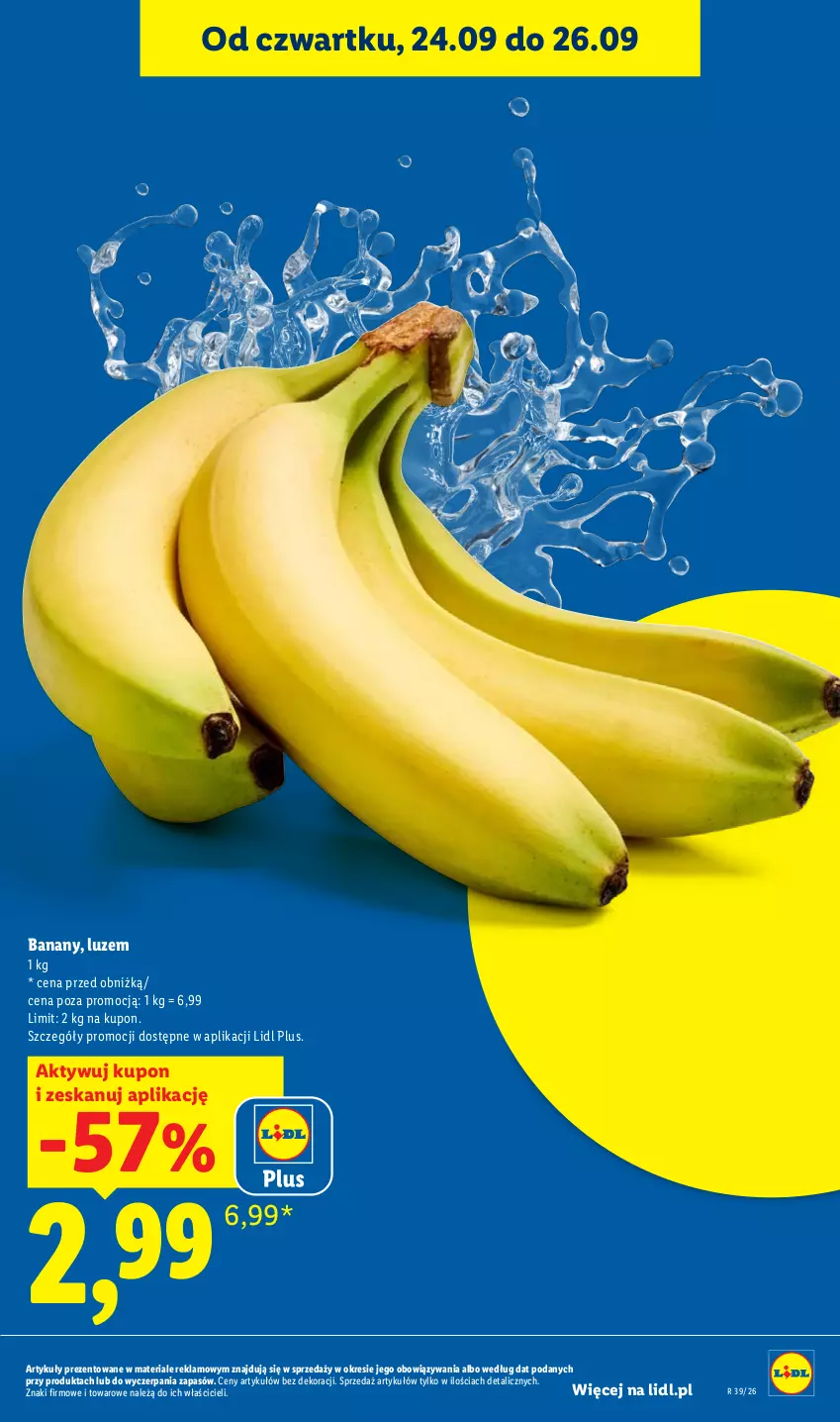 Gazetka promocyjna Lidl - Gazetka ważna od 24.09 do 26.09 - ważna 24.09 do 26.09.2026 - strona 29 - produkty: Banany