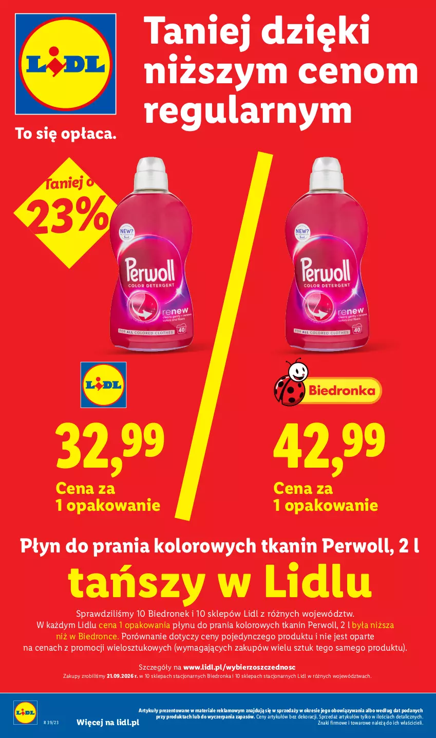 Gazetka promocyjna Lidl - Gazetka ważna od 24.09 do 26.09 - ważna 24.09 do 26.09.2026 - strona 4 - produkty: Perwoll, Płyn do prania, Por
