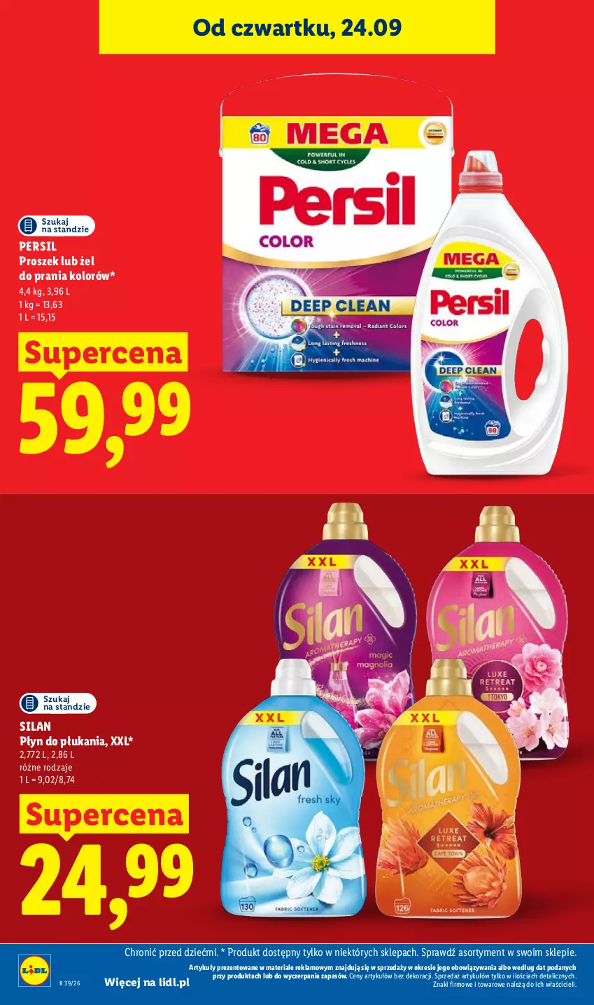 Gazetka promocyjna Lidl - Gazetka ważna od 24.09 do 26.09 - ważna 24.09 do 26.09.2026 - strona 40 - produkty: Persil, Płyn do płukania, Silan