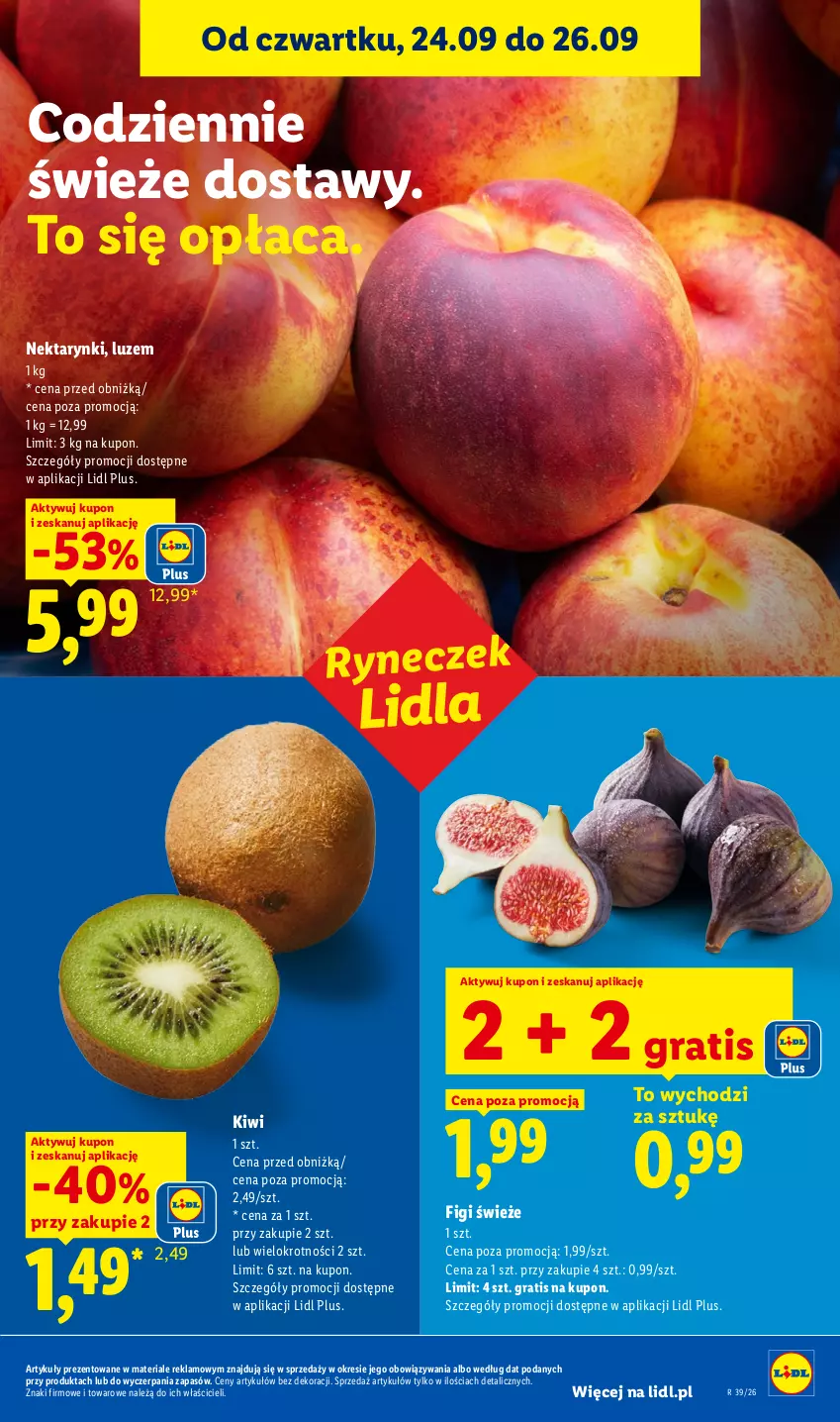 Gazetka promocyjna Lidl - Gazetka ważna od 24.09 do 26.09 - ważna 24.09 do 26.09.2026 - strona 47 - produkty: Figi, Gra, Kiwi, Nektar