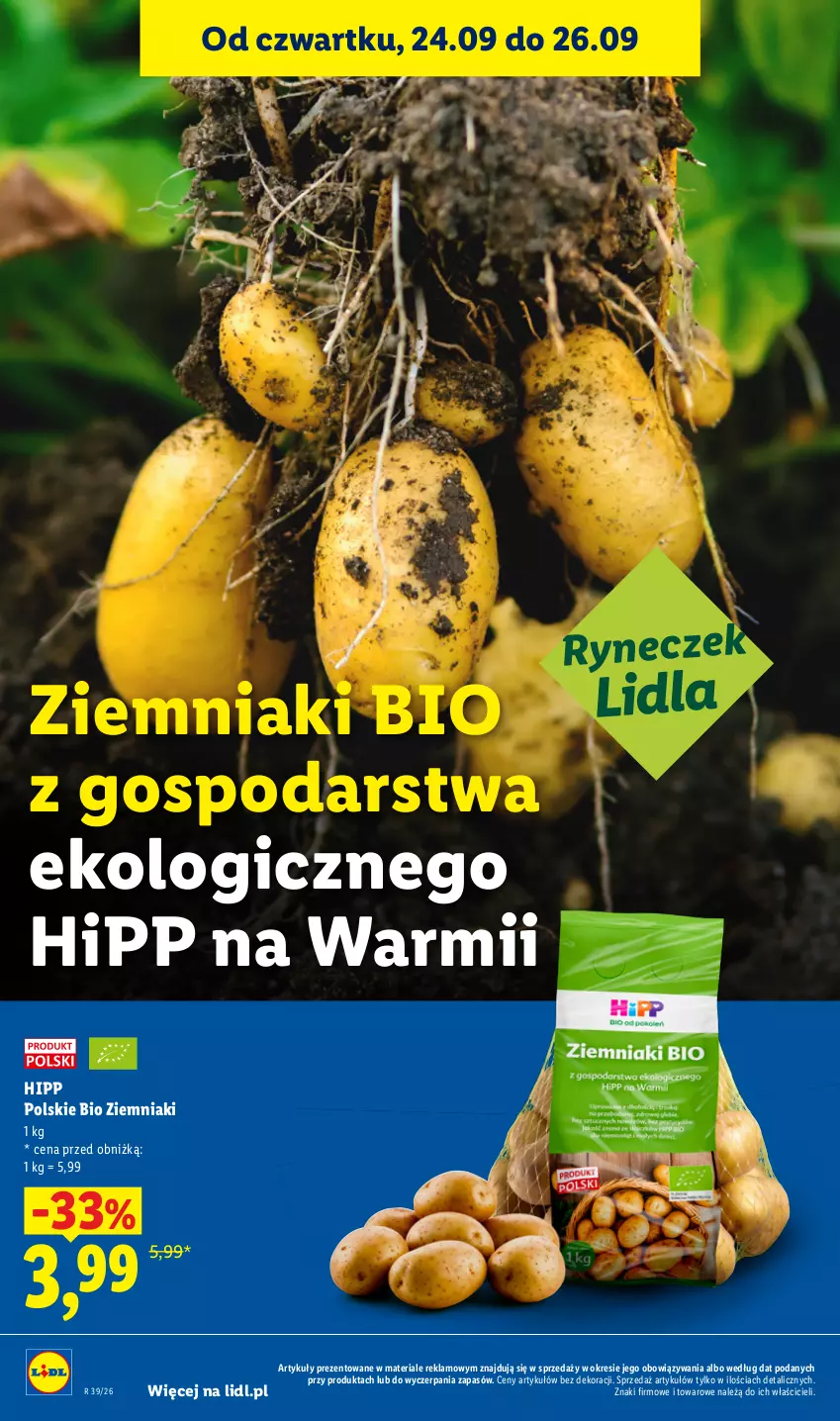 Gazetka promocyjna Lidl - Gazetka ważna od 24.09 do 26.09 - ważna 24.09 do 26.09.2026 - strona 50 - produkty: HiPP, Ziemniaki