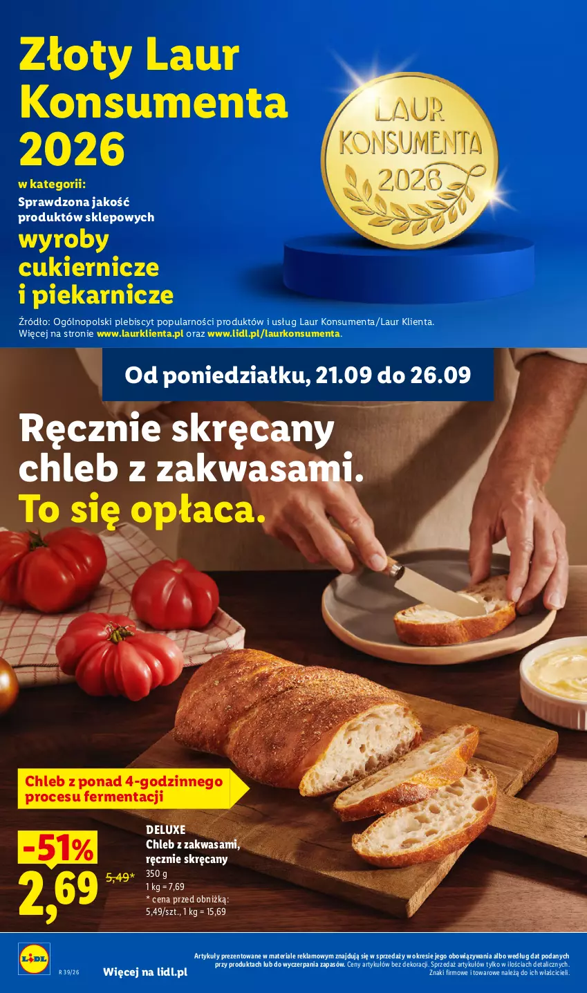 Gazetka promocyjna Lidl - Gazetka ważna od 24.09 do 26.09 - ważna 24.09 do 26.09.2026 - strona 54 - produkty: Chleb, Cukier, Laur, Wasa