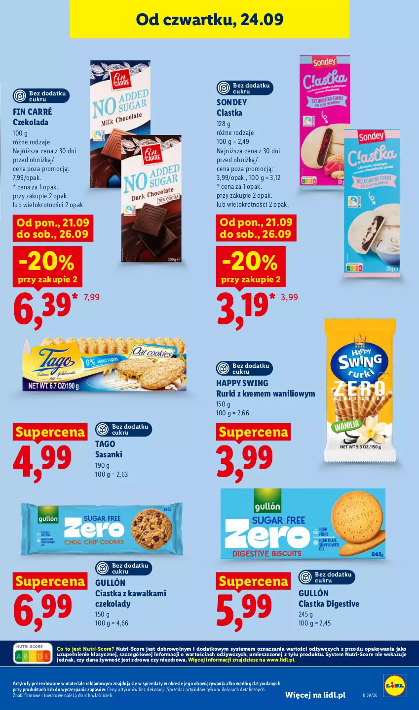 Gazetka promocyjna Lidl - Gazetka ważna od 24.09 do 26.09 - ważna 24.09 do 26.09.2026 - strona 71 - produkty: Ciastka, Czekolada, Kawa, Rurki, Sanki, Tago