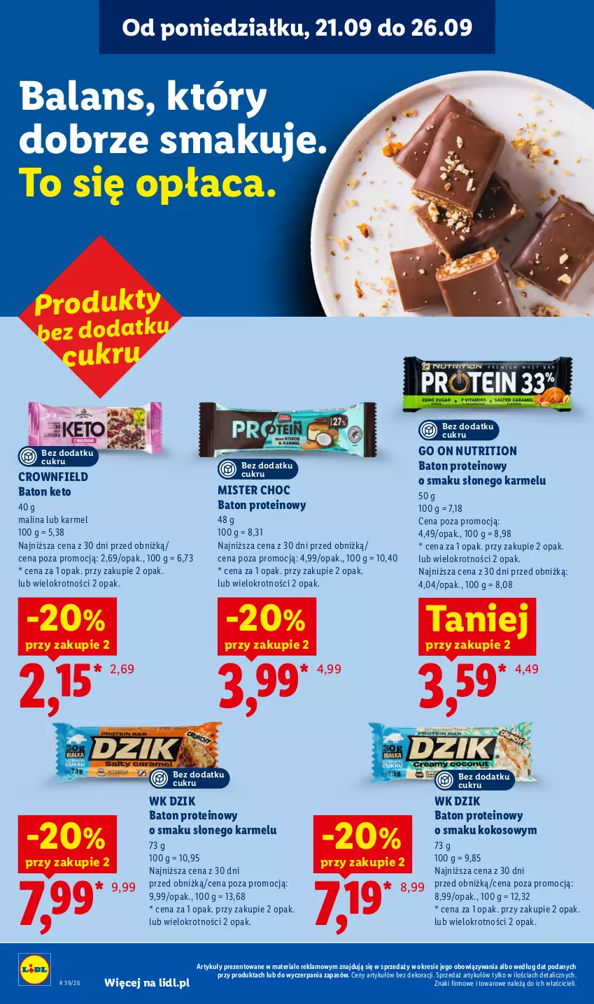 Gazetka promocyjna Lidl - Gazetka ważna od 24.09 do 26.09 - ważna 24.09 do 26.09.2026 - strona 72 - produkty: Baton, Kokos