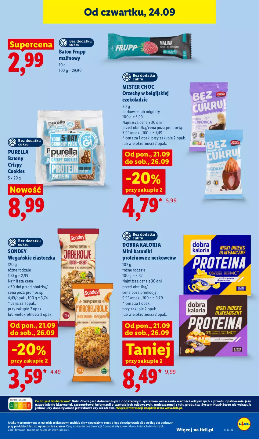 Gazetka promocyjna Lidl - Gazetka ważna od 24.09 do 26.09 - ważna 24.09 do 26.09.2026 - strona 73 - produkty: Baton, LG, Migdały, Pur, Tonik