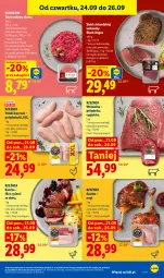 Gazetka promocyjna Lidl - Gazetka ważna od 24.09 do 26.09 - Gazetka - ważna od 26.09 do 26.09.2026 - strona 59 - produkty: Kurczak, Polędwica, Sok, Sokołów, Tatar wołowy, Kaczka, Stek, Lack, Wołowina