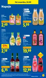 Gazetka promocyjna Lidl - Gazetka ważna od 24.09 do 26.09 - Gazetka - ważna od 26.09 do 26.09.2026 - strona 77 - produkty: Kurkuma, Sok, Ser, Mus, Lemoniada, Napoje, Wata cukrowa, Serek, Sok jabłkowy, Tymbark, Syrop, Kubuś, Deser, Mięta, Herbapol, Imbir