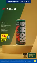 Gazetka promocyjna Lidl - Gazetka ważna od 24.09 do 26.09 - Gazetka - ważna od 26.09 do 26.09.2026 - strona 79 - produkty: Parkside, Napój energetyczny, Napój