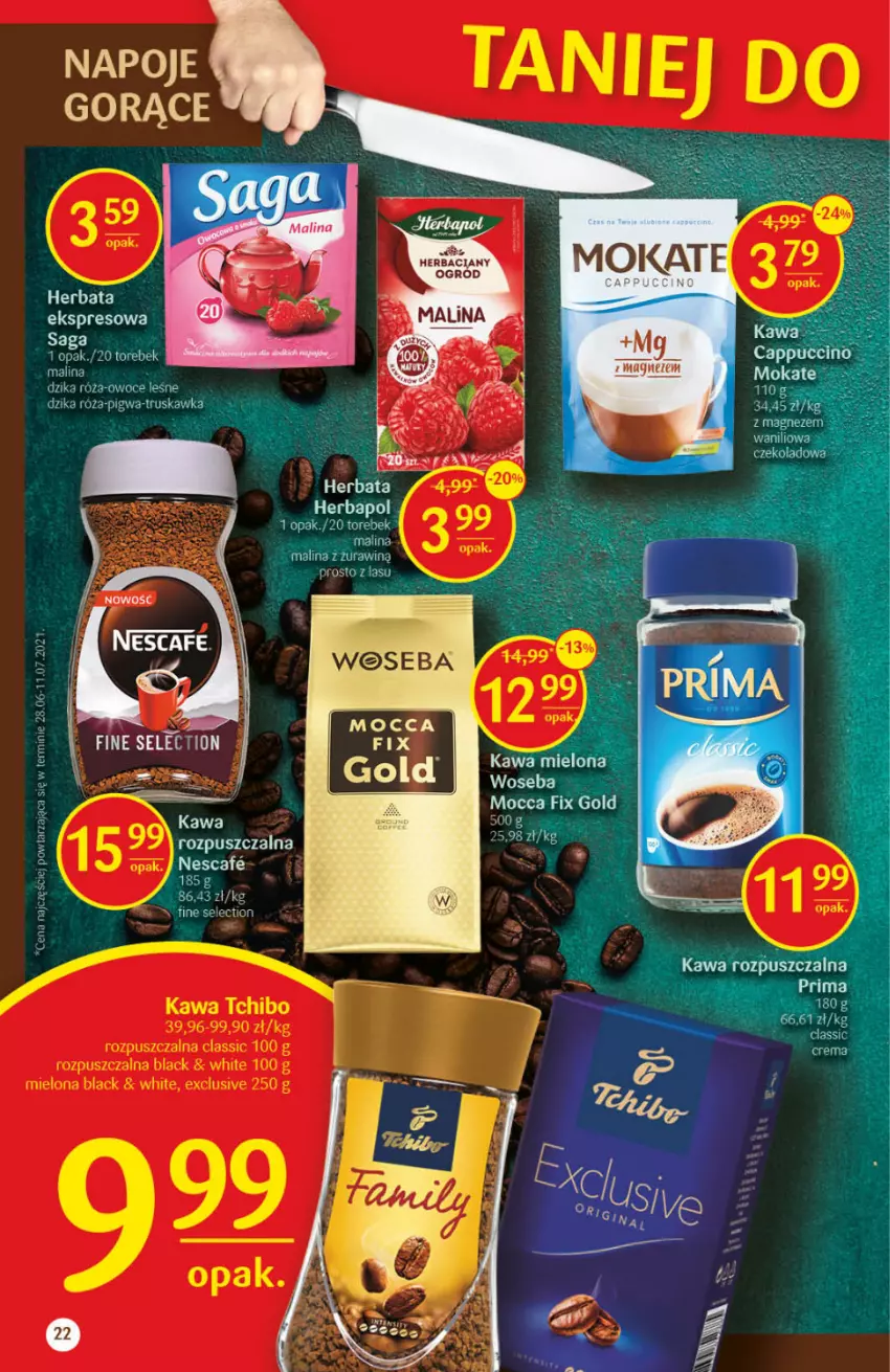 Gazetka promocyjna Delikatesy Centrum - Gazetka Delikatesy Centrum - ważna 26.08 do 01.09.2021 - strona 22 - produkty: Dzika róża, Herbapol, Herbata, Kawa, Lack, Mocca Fix Gold, Napoje, Owoce, Róża, Tchibo