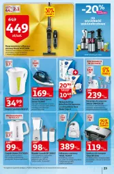 Gazetka promocyjna Auchan - Gazetka przeNISKIE CENY – Przekorzyści cenowe Hipermarkety - Gazetka - ważna od 28.09 do 28.09.2022 - strona 23 - produkty: Odkurzacz, Top, Pur, Przewód, Blender, Maszynka do mielenia, Brit, Czajnik, Termos, Szczotka, Clin, Szynka, Tefal, Opiekacz do kanapek, Szatkownica, Maszynka, Zelmer, Bosch, Brita, Orka, HP, Fa