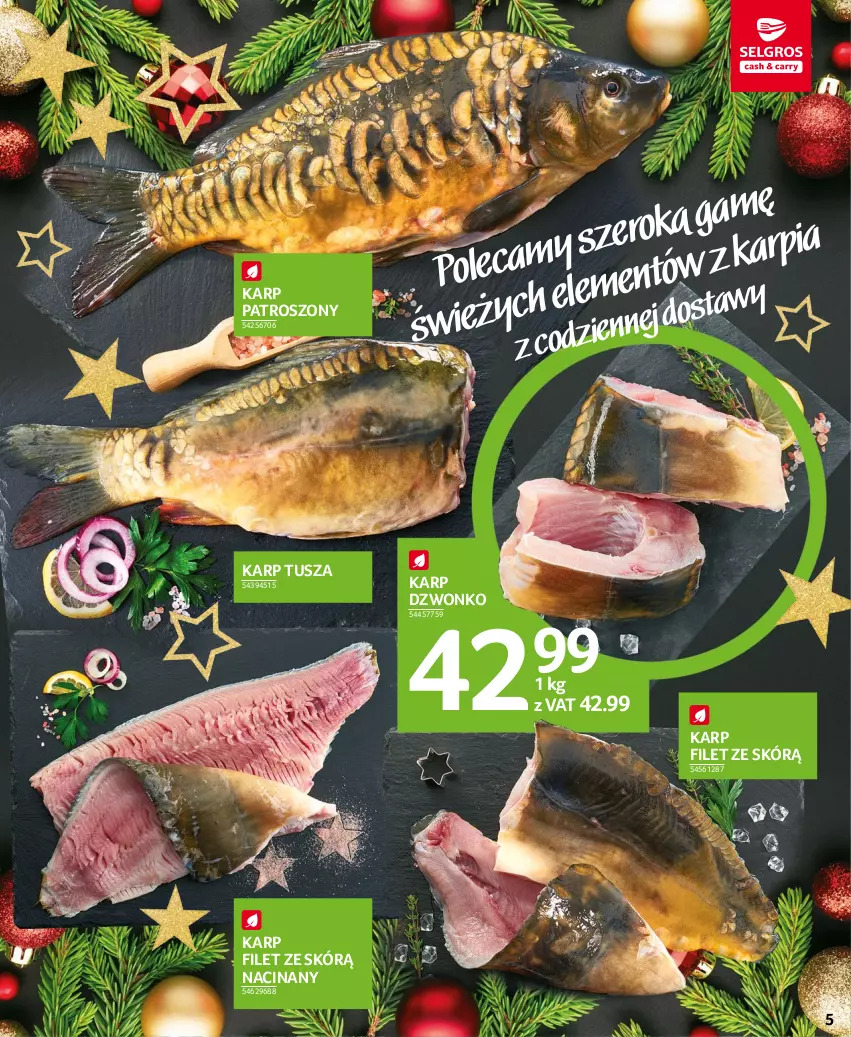 Gazetka promocyjna Selgros - Oferta spożywcza - ważna 17.11 do 30.11.2022 - strona 5 - produkty: Karp, Tusz
