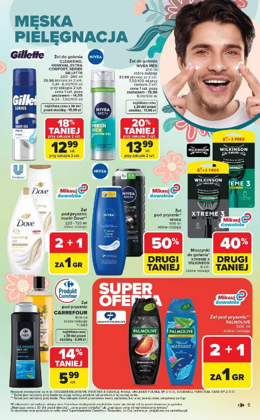 Gazetka promocyjna Carrefour - Gazetka Hity dla urody! - ważna 02.03 do 14.03.2026 - strona 5 - produkty: Colgate, Dove, Fa, Gillette, LG, Nivea, Nivea Men, Ser