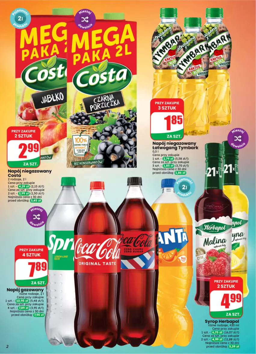 Gazetka promocyjna Dino - Weekendowe okazje - ważna 07.08 do 08.08.2026 - strona 2 - produkty: Herbapol, Napój, Napój gazowany, Napój niegazowany, Syrop, Tymbark
