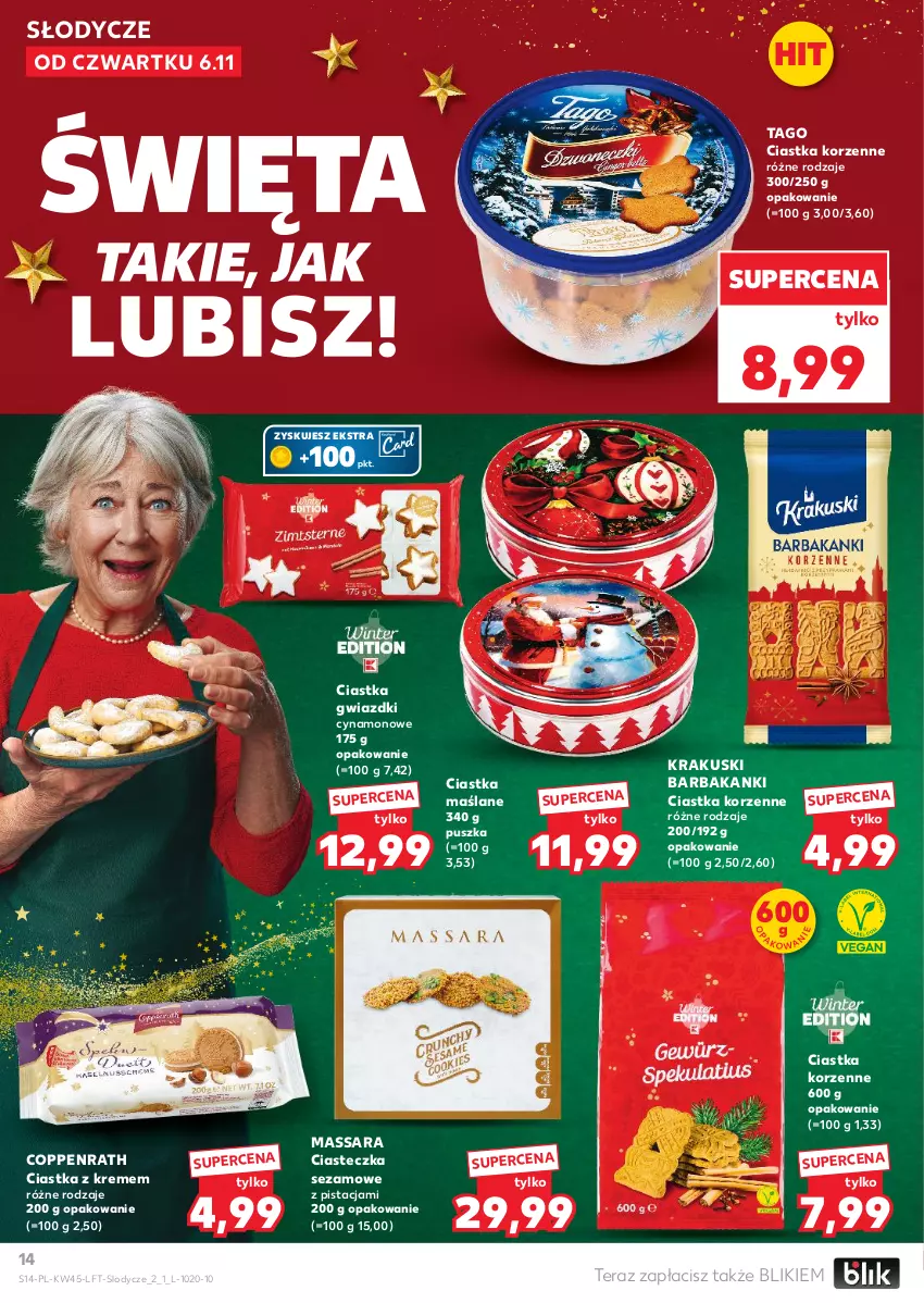 Gazetka promocyjna Kaufland - Gazetka tygodnia - ważna 06.11 do 12.11.2025 - strona 14 - produkty: Ciastka, Krakus, Krakuski, Lody, Sezam, Tago, Tera
