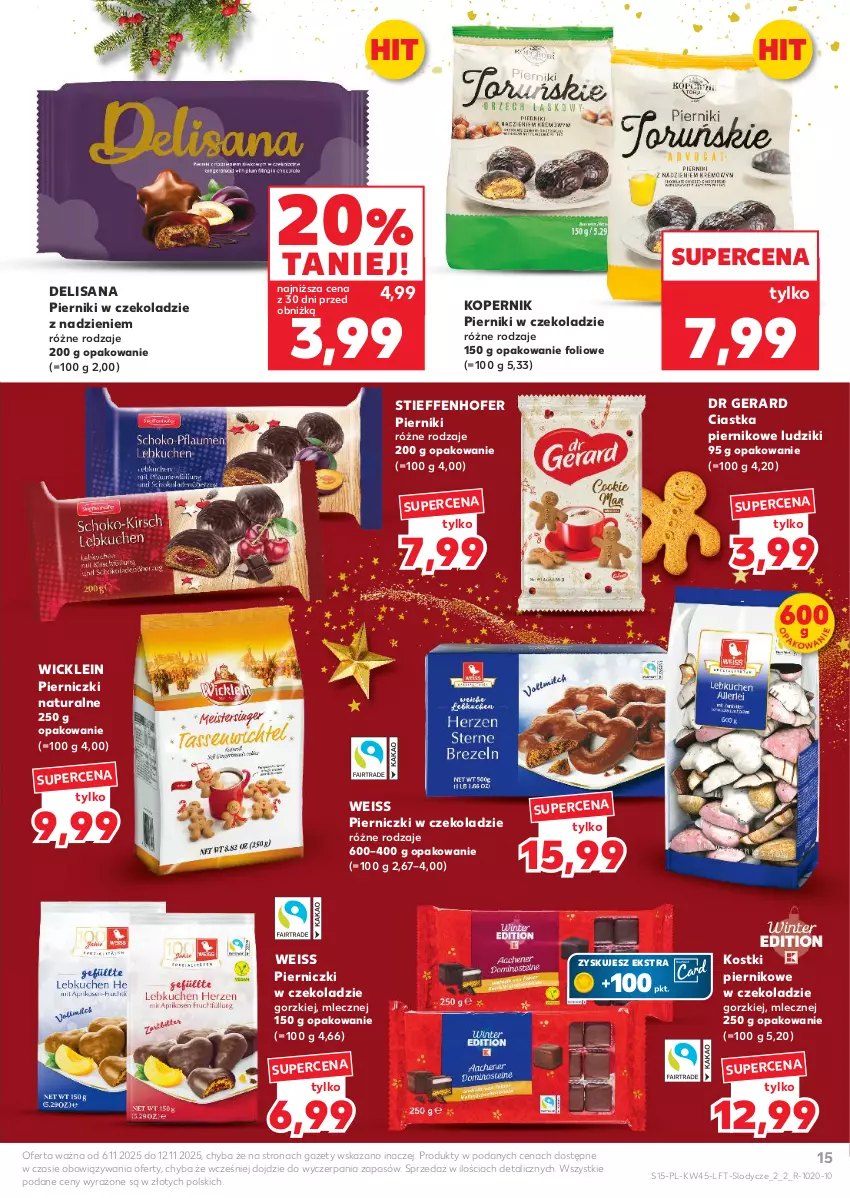 Gazetka promocyjna Kaufland - Gazetka tygodnia - ważna 06.11 do 12.11.2025 - strona 15 - produkty: Ciastka, Dr Gerard, Isana, Lody, Piernik, Pierniki w czekoladzie