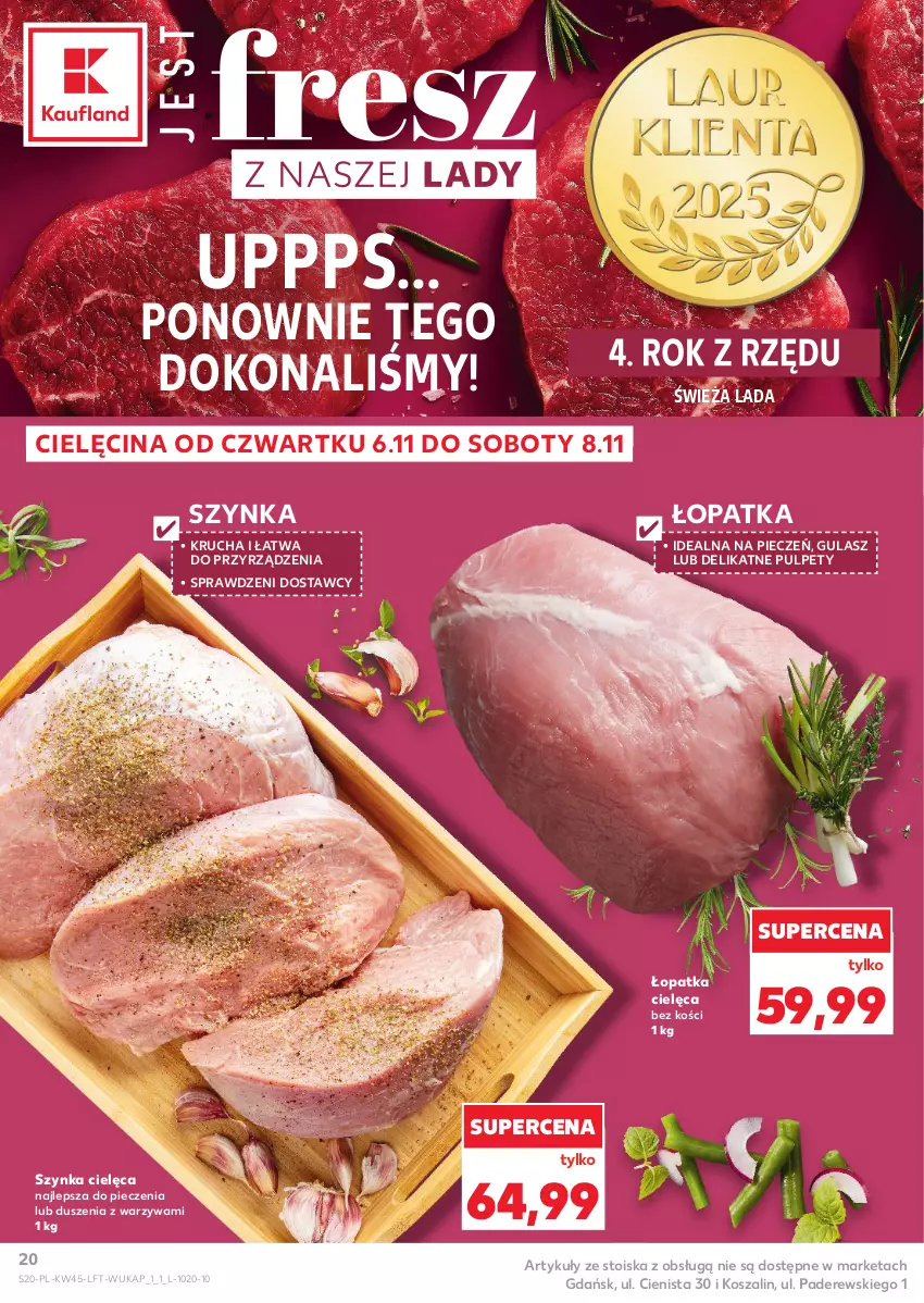 Gazetka promocyjna Kaufland - Gazetka tygodnia - ważna 06.11 do 12.11.2025 - strona 20 - produkty: Kosz, Piec, Pulpety, Szal, Szynka, Warzywa