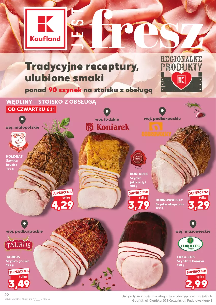 Gazetka promocyjna Kaufland - Gazetka tygodnia - ważna 06.11 do 12.11.2025 - strona 22 - produkty: Karp, Kołdra, Kosz, Szal, Szynka