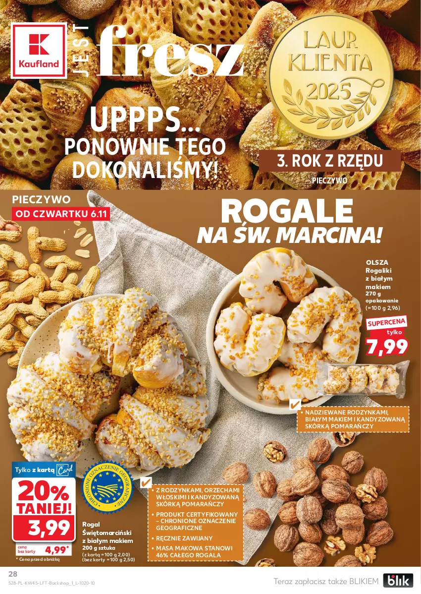 Gazetka promocyjna Kaufland - Gazetka tygodnia - ważna 06.11 do 12.11.2025 - strona 28 - produkty: Gala, Gra, Piec, Pieczywo, Rogal, Tera
