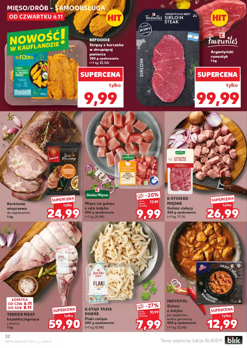 Gazetka promocyjna Kaufland - Gazetka tygodnia - ważna 06.11 do 12.11.2025 - strona 32 - produkty: Drób, Flaki, Karkówka wieprzowa, Kurczak, Mięso, Mięso na gulasz, Piec, Rum, Tera
